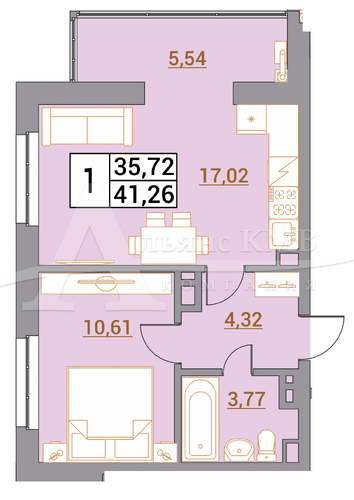 Ставропольский край, Минеральные Воды, Советская ул.; Квартира 44,35м² 5/5 эт.